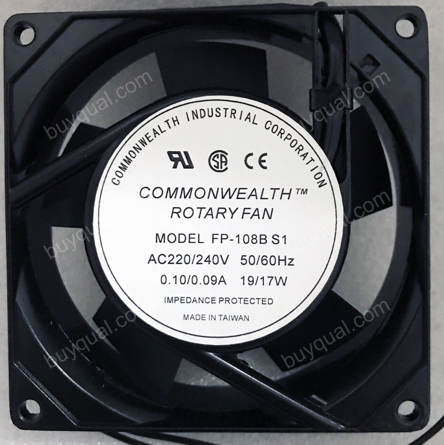 COMMONWEALTH FP-108BS1 220/240V 0.10/0.09A 19/17W 2wires cooling fan COMMONWEALTH FP-108BS1 220/240V 0.10/0.09A 19/17W 2wires cooling fan